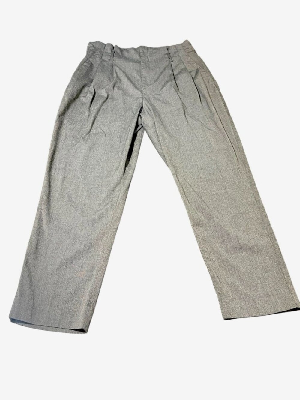 H&M Women's Size 10 Tailored Trouser Pants with Pleated Top in Gray